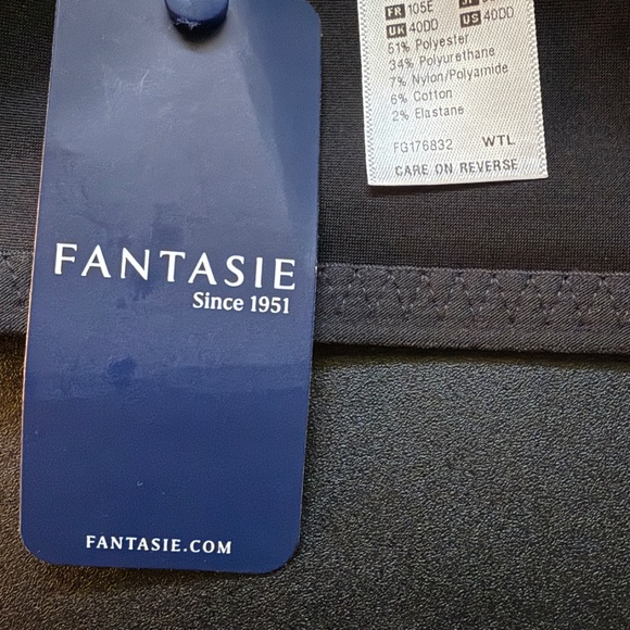 Fantasie-FL4510 Smoothing T-Shirt Bra  Black 40DD NWT - Picture 4 of 5